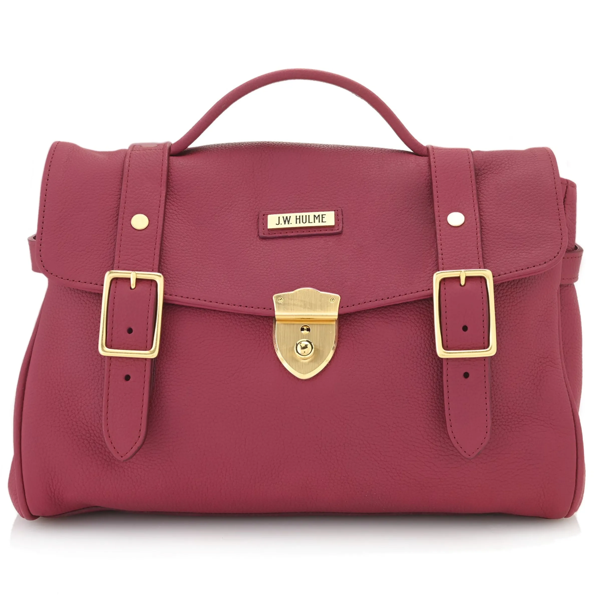 J. W. Hulme Co Blair Lock Satchel Pebble Leather> Satchels
