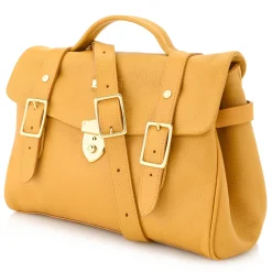 J. W. Hulme Co Blair Lock Satchel Pebble Leather><noscript><img width=
