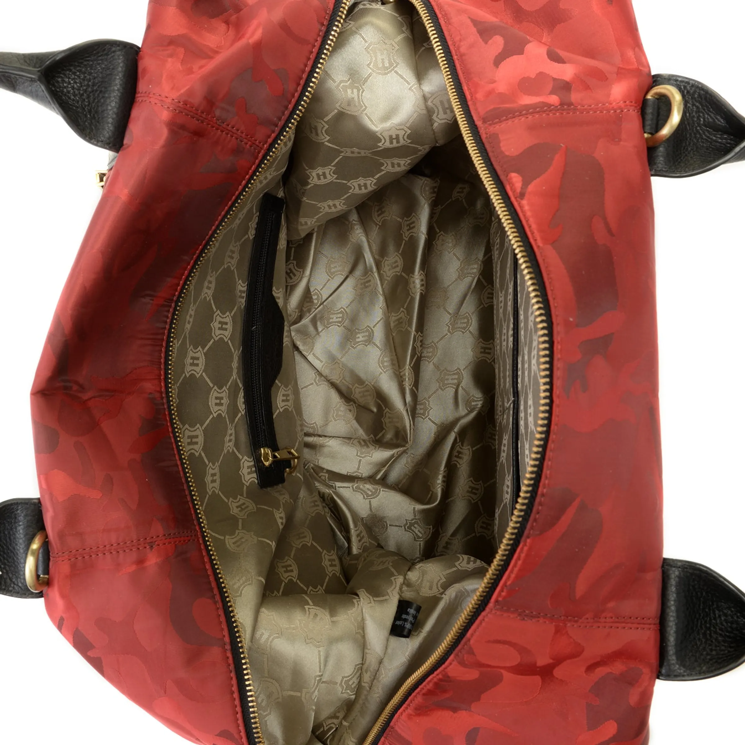 J. W. Hulme Co Chelsea Leather Trimmed Nylon Duffel Bag & Removable Pouch> Duffels