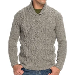 J. W. Hulme Co Irelandseye Knitted Clonard Shawl Collar Cable Pullover>Men Outerwear