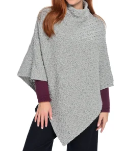 J. W. Hulme Co Irelandseye Newport High Neck Cable Poncho>Women Tops