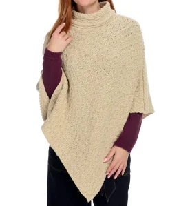 J. W. Hulme Co Irelandseye Newport High Neck Cable Poncho>Women Accessories