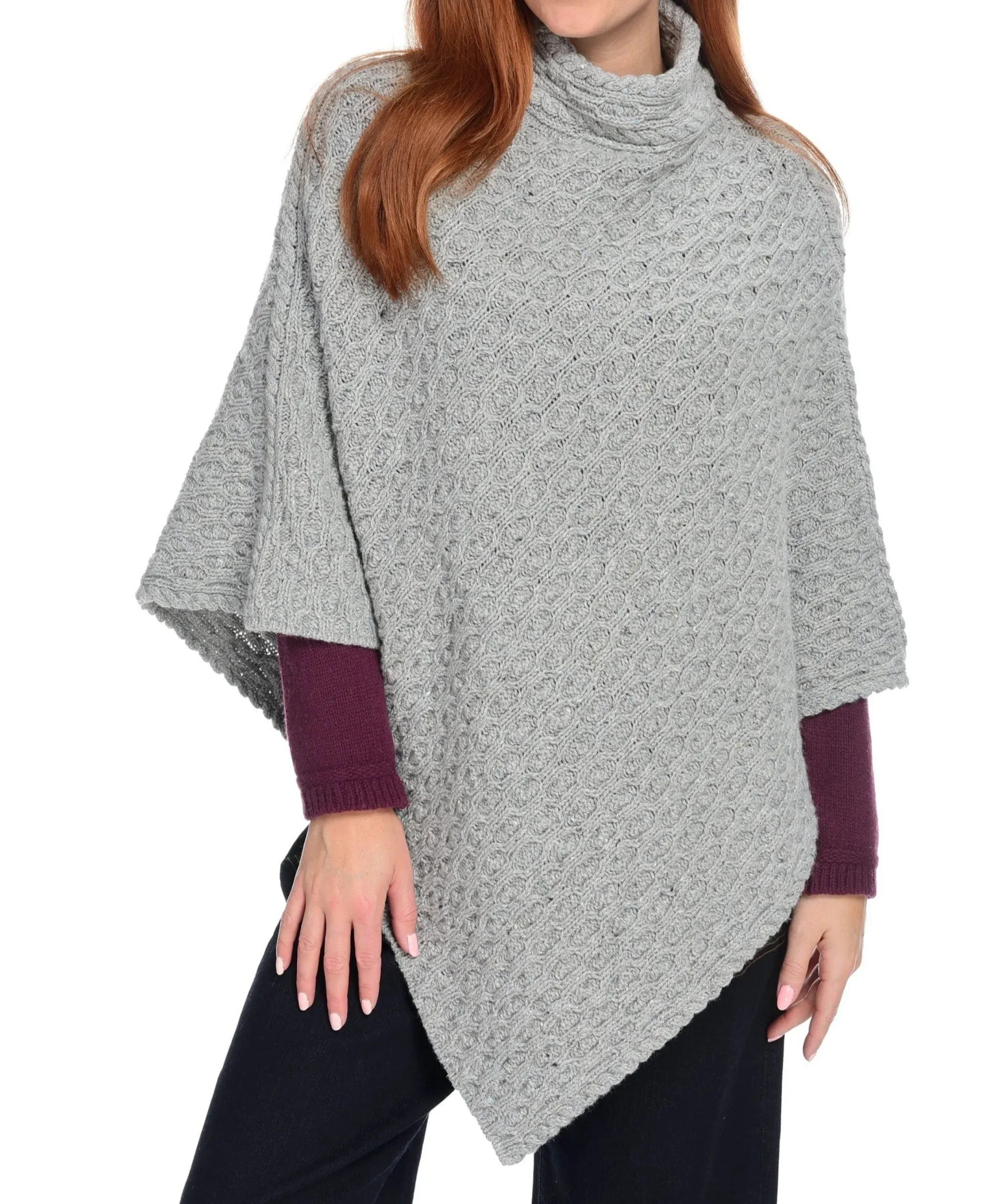 J. W. Hulme Co Irelandseye Newport High Neck Cable Poncho>Women Outerwear