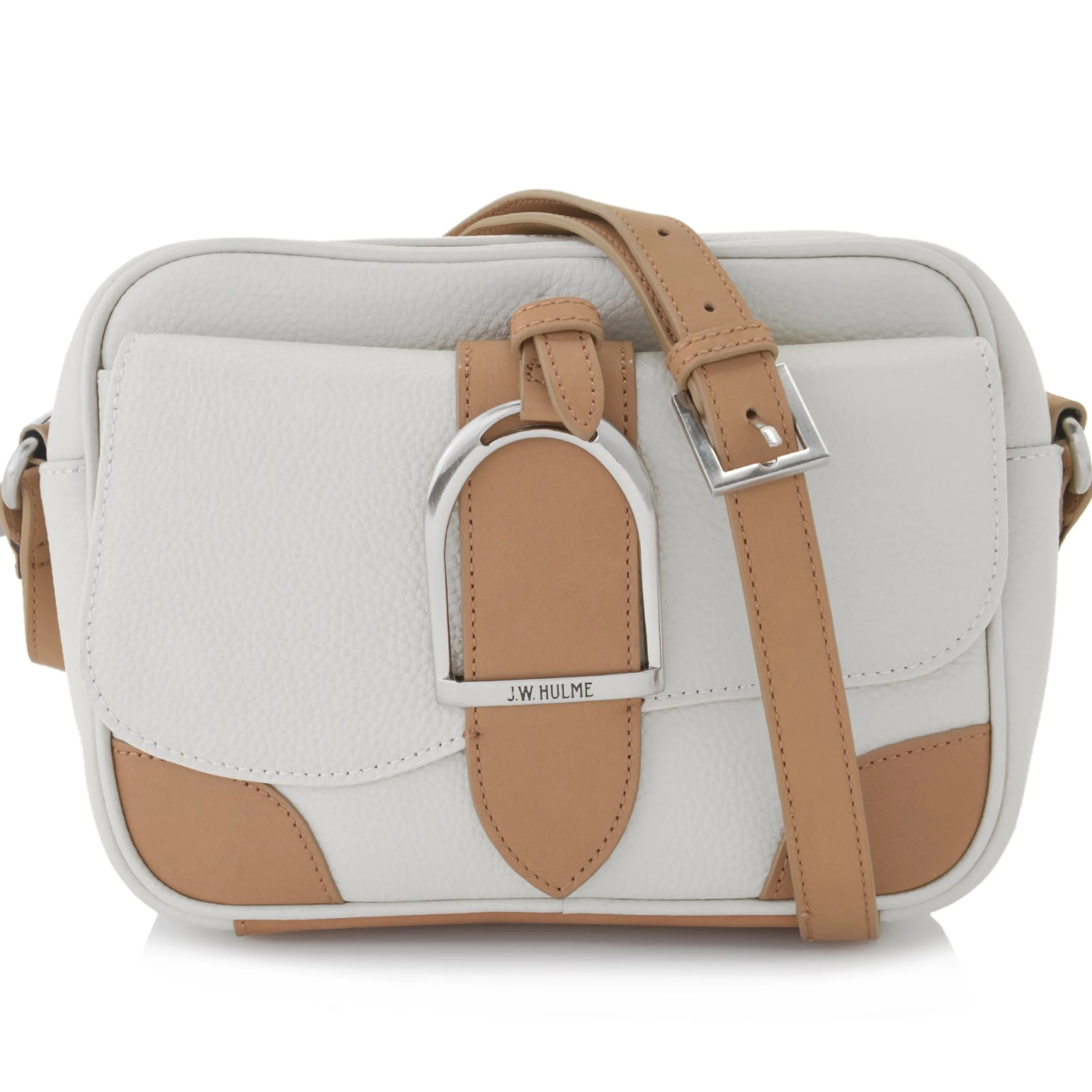 J. W. Hulme Co Julia Equestrian Leather Camera Crossbody Bag> Crossbody
