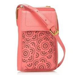 J. W. Hulme Co Leah Perforated Leather Phone Case Crossbody> Crossbody