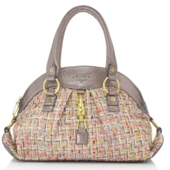 J. W. Hulme Co Maureen Tweed & Leather Dome Satchel> Satchels