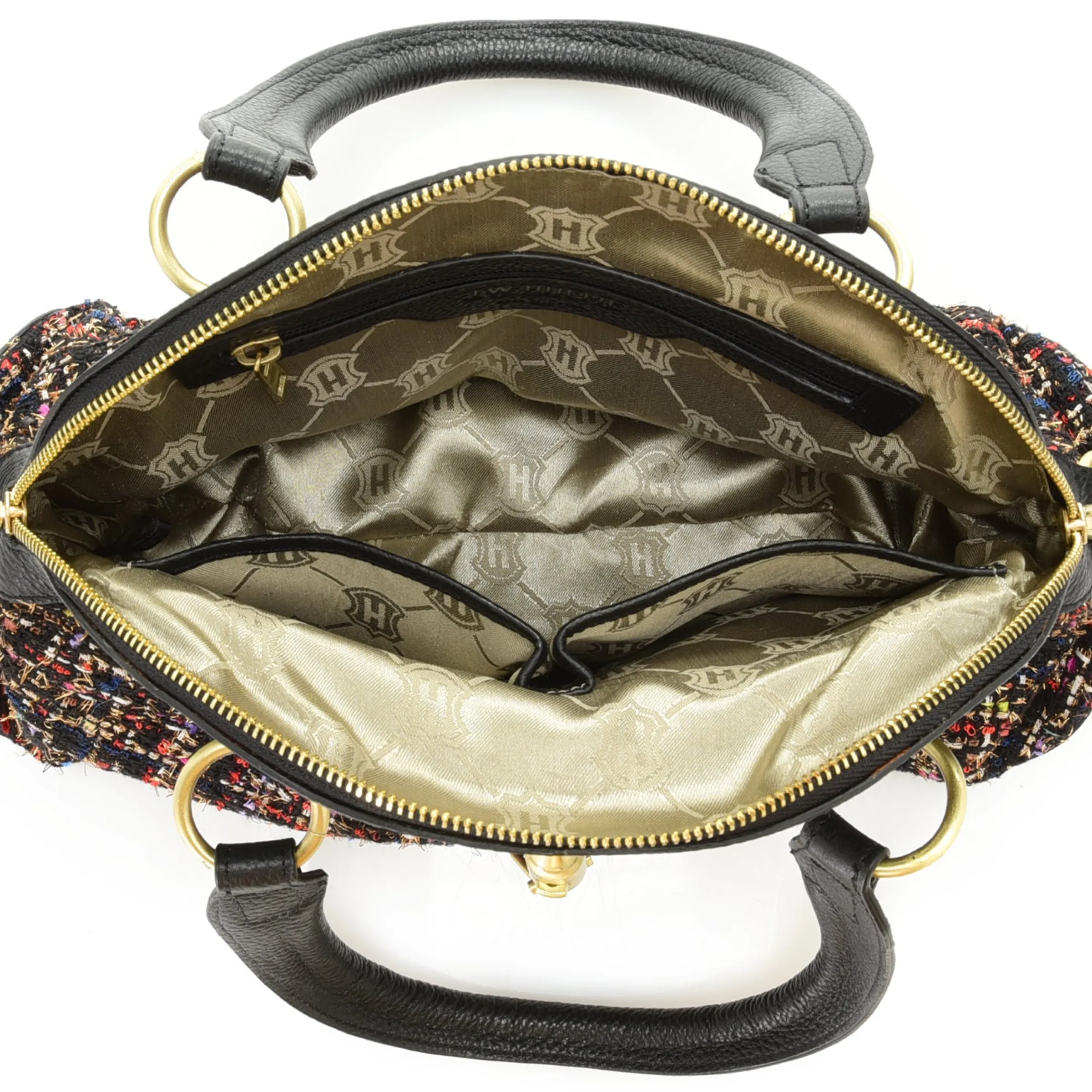 J. W. Hulme Co Maureen Tweed & Leather Dome Satchel> Satchels