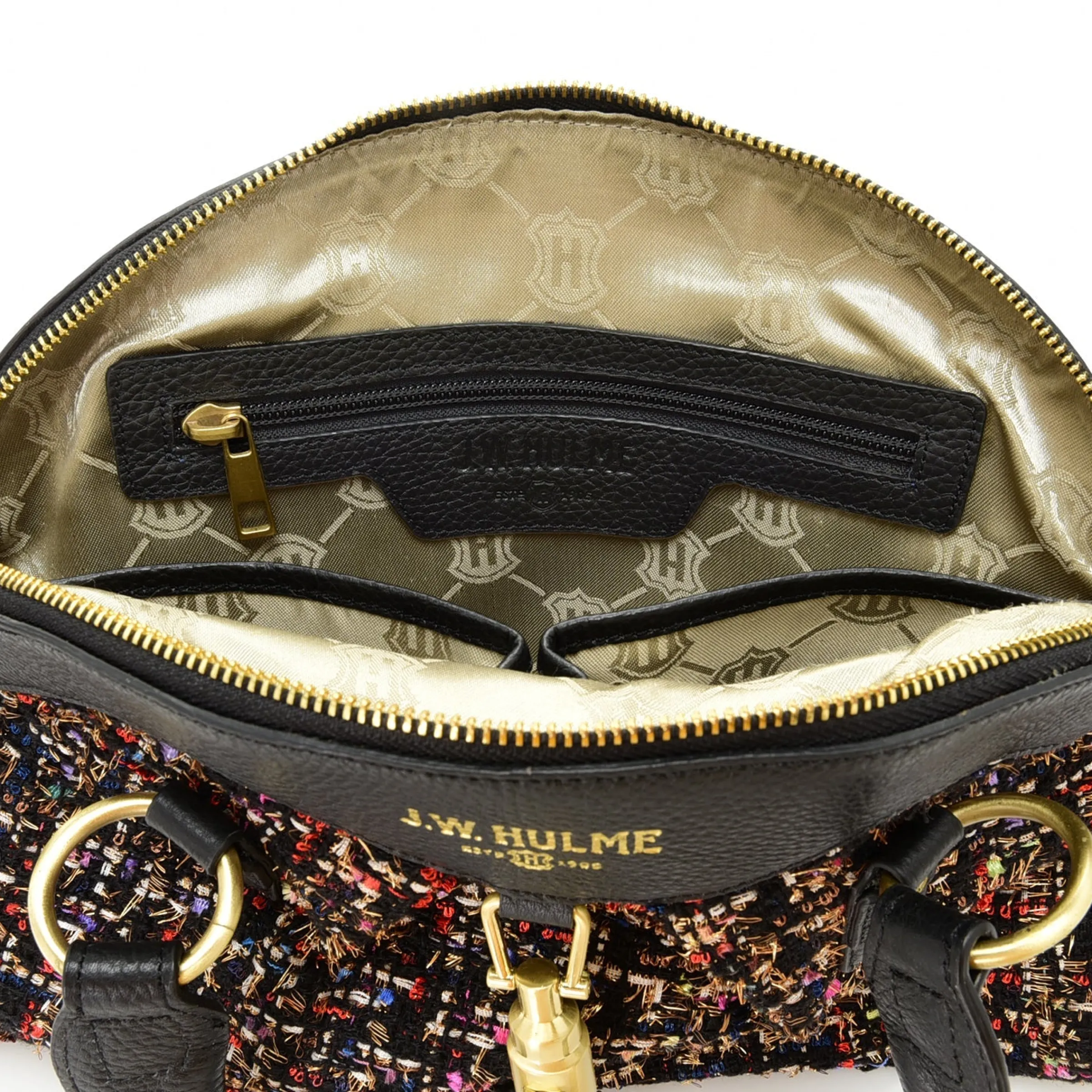 J. W. Hulme Co Maureen Tweed & Leather Dome Satchel> Satchels