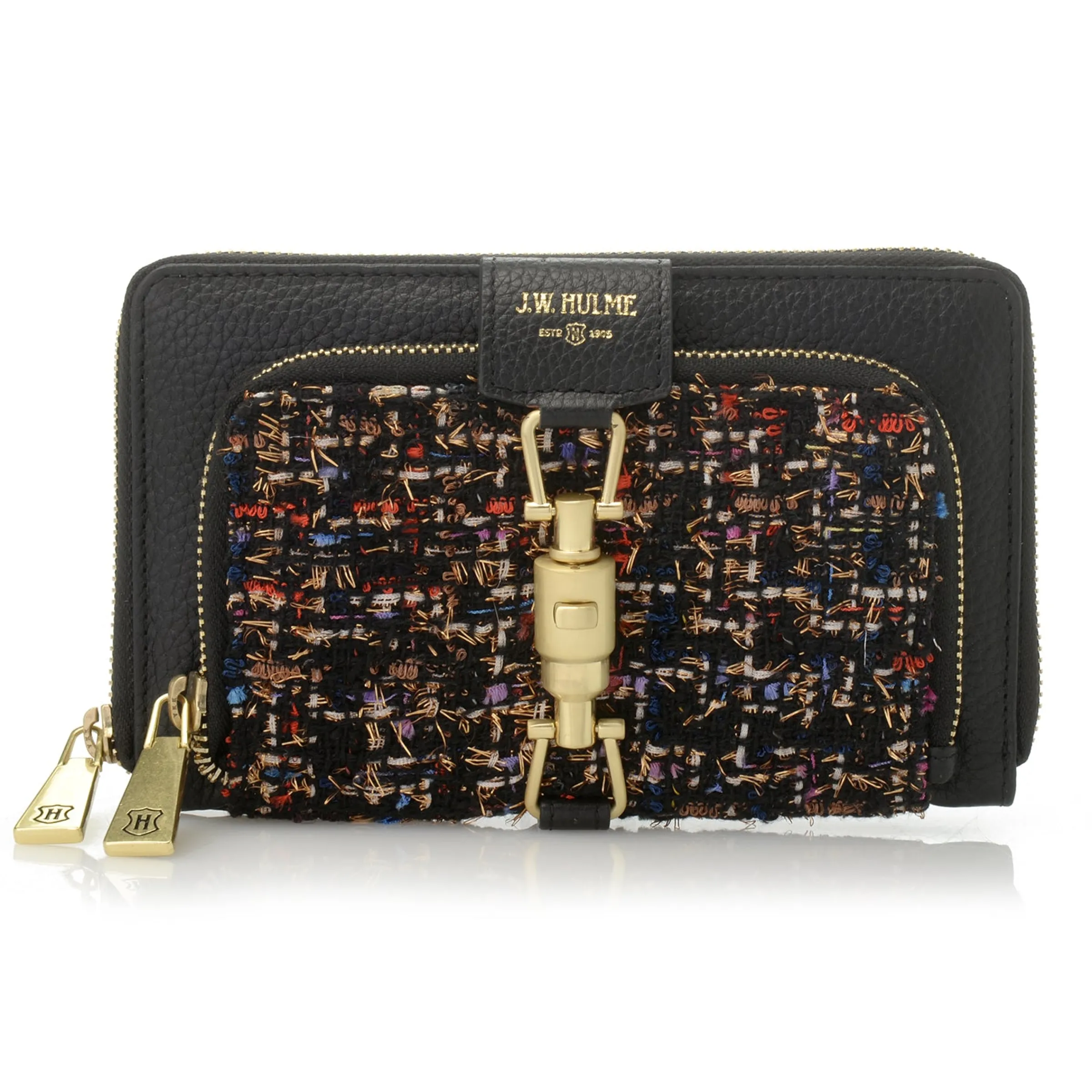 J. W. Hulme Co Maureen Tweed & Leather Rfid Checkbook Wallet> Pouches & Wallets