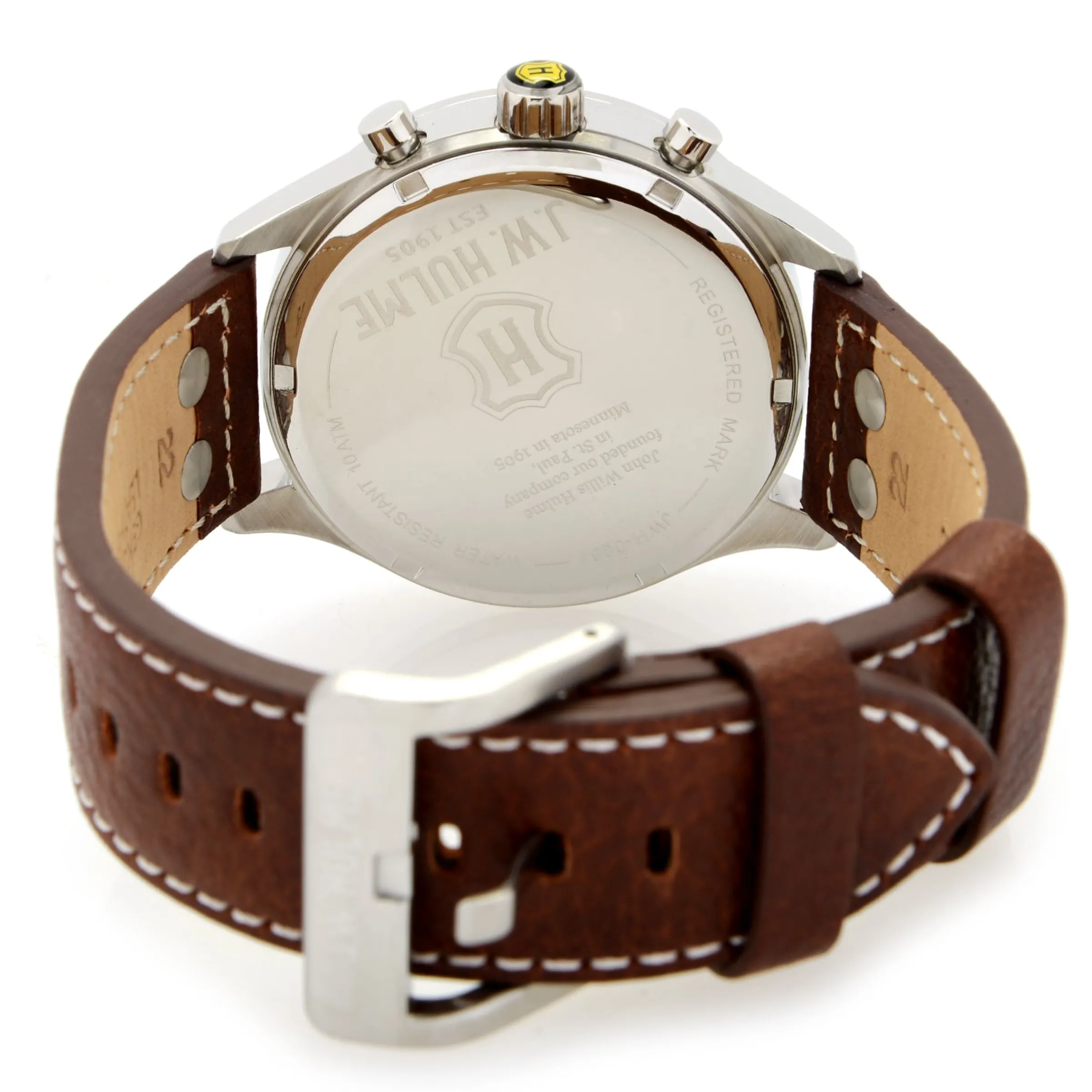 J. W. Hulme Co 45Mm Quartz Chronograph Leather Strap Watch Men's> Watches
