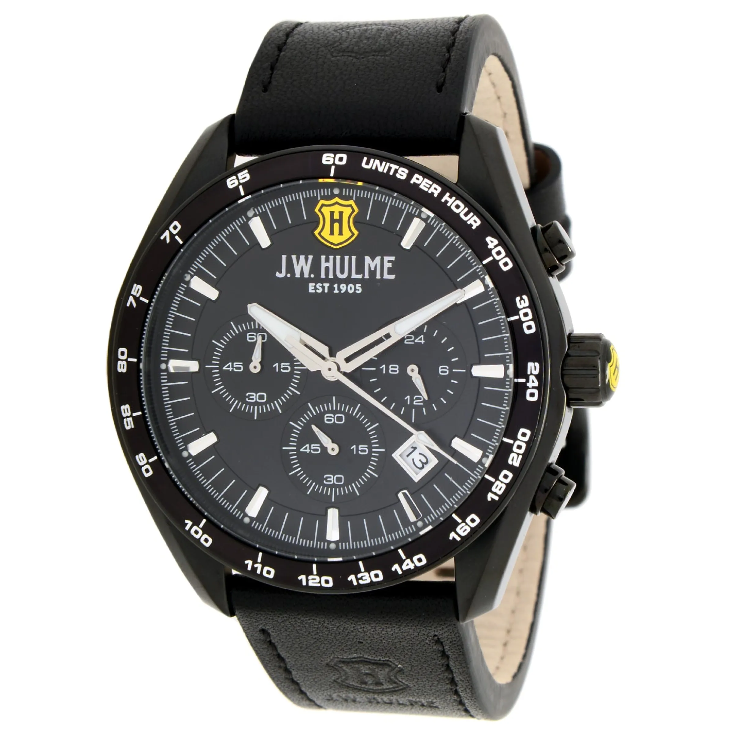 J. W. Hulme Co 44Mm Quartz Chronograph Leather Strap Watch Men's> Watches