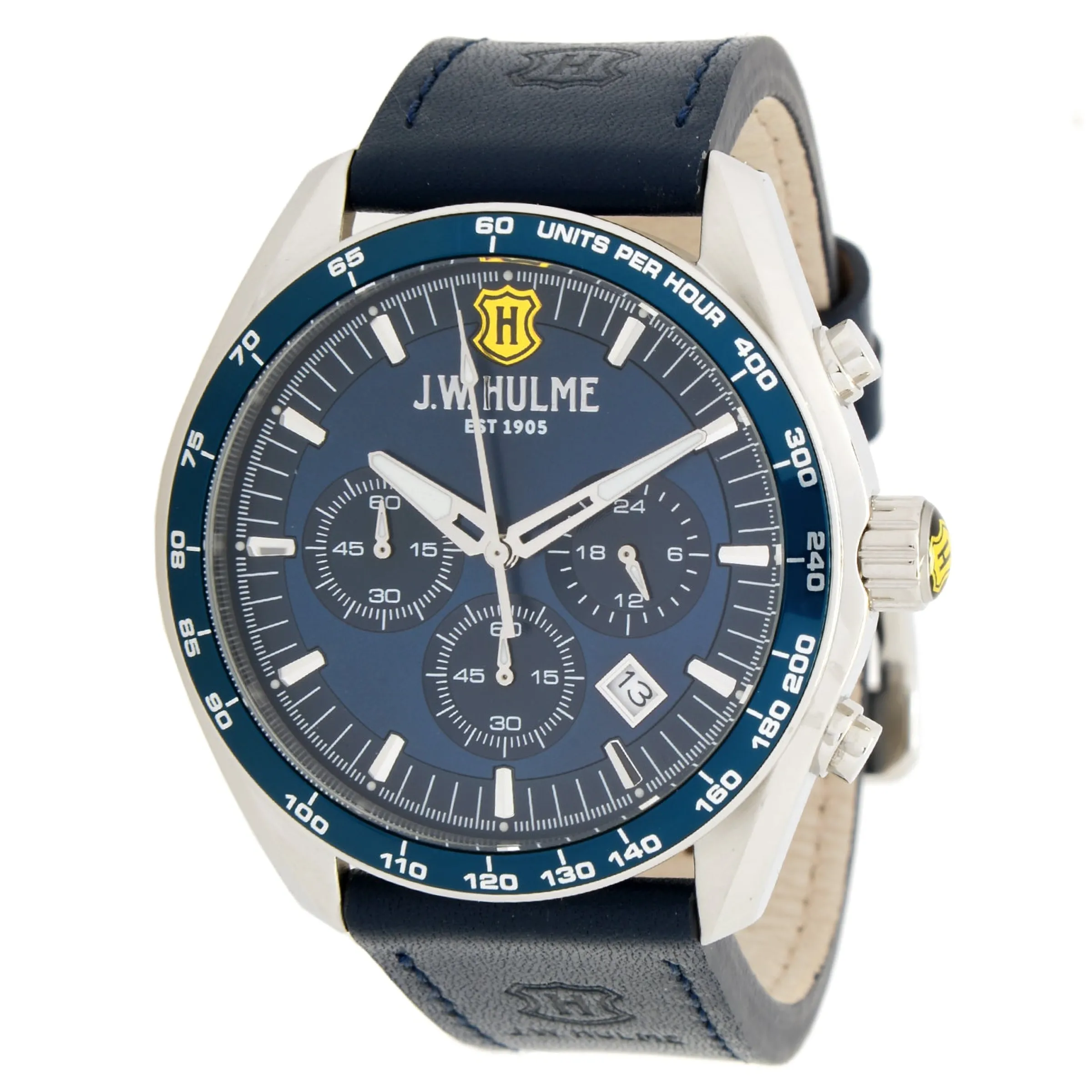 J. W. Hulme Co 44Mm Quartz Chronograph Leather Strap Watch Men's> Watches