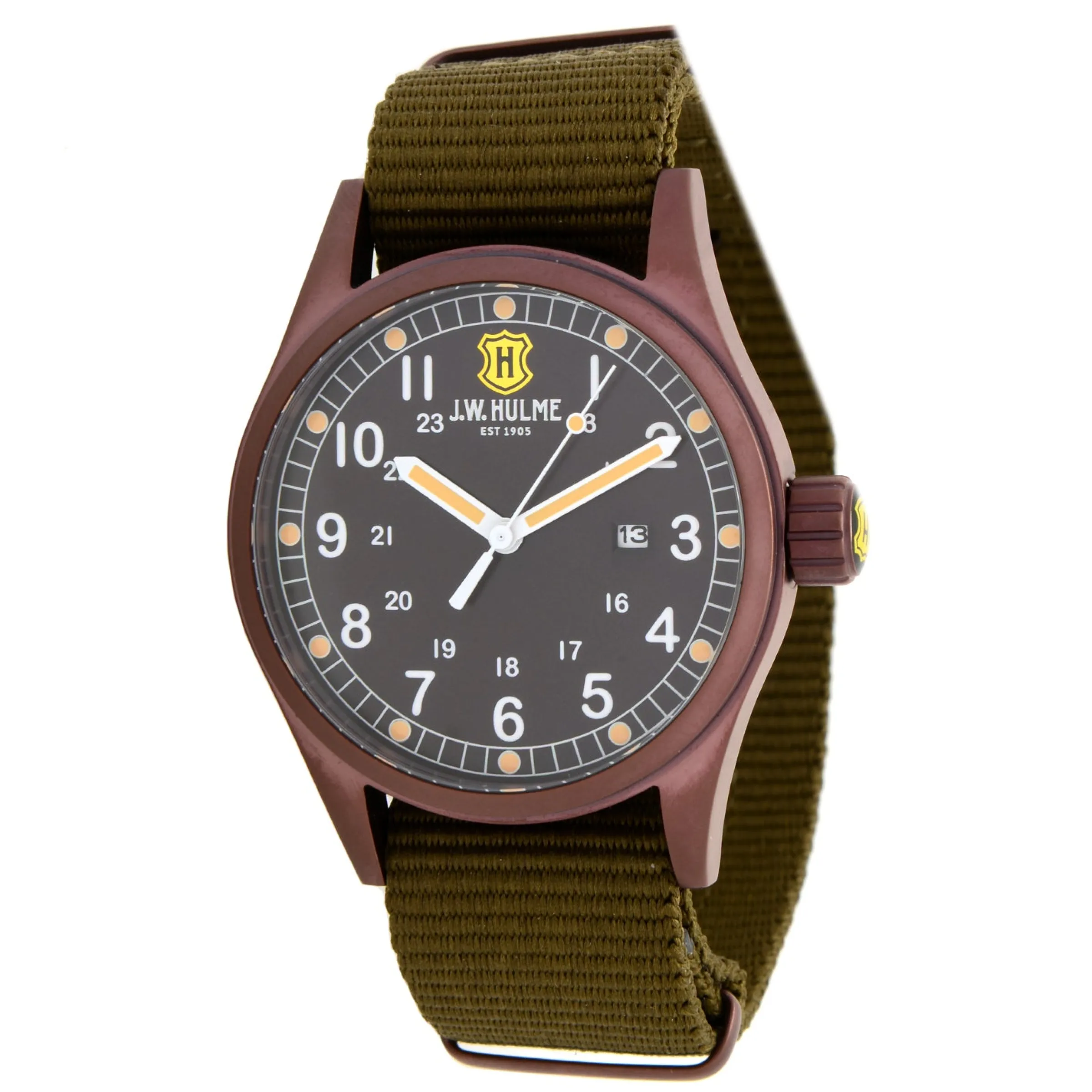 J. W. Hulme Co 42Mm Quartz Date Nylon Strap Watch Men's> Watches