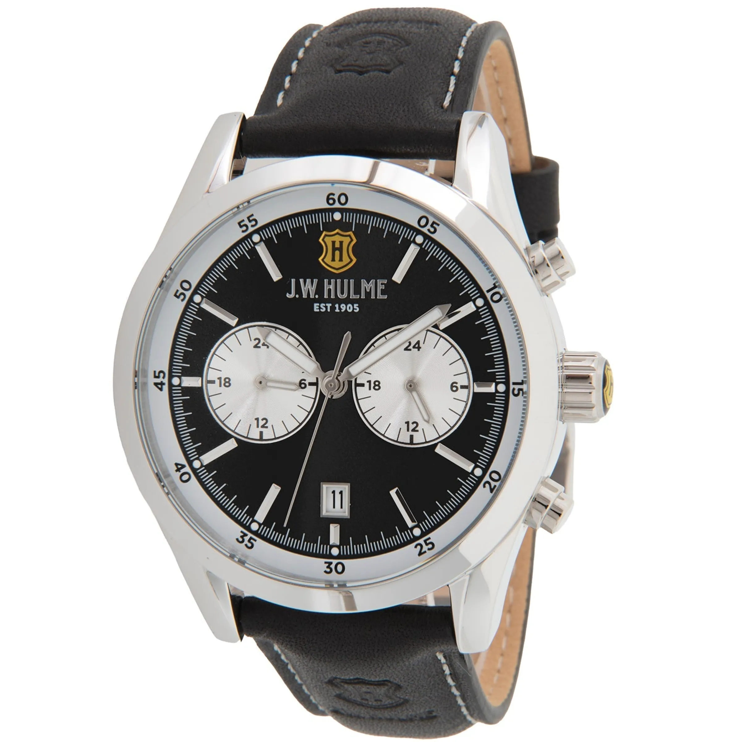 J. W. Hulme Co 44Mm Quartz Leather Strap Watch Men's> Watches