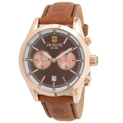 J. W. Hulme Co 44Mm Quartz Leather Strap Watch Men's> Watches