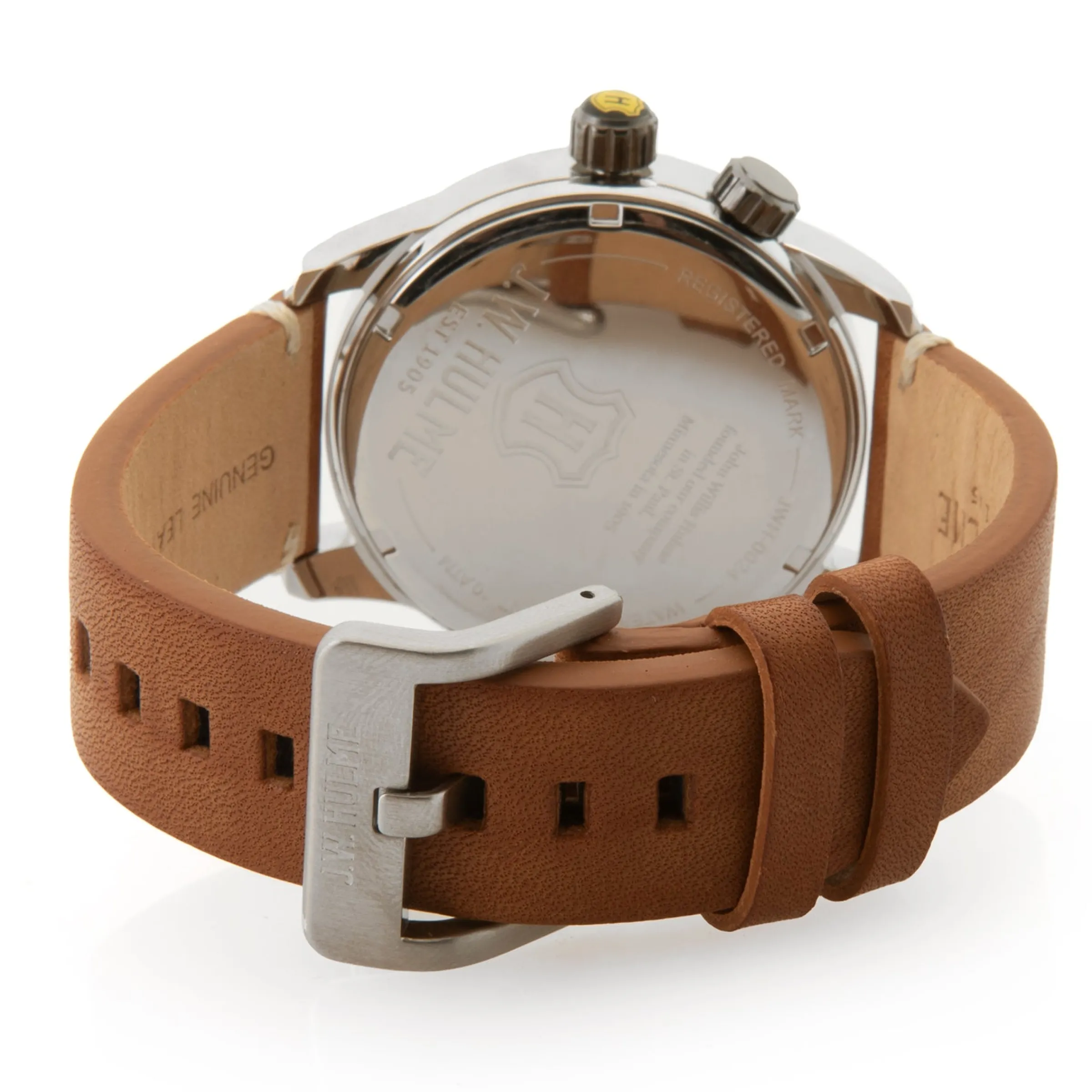 J. W. Hulme Co 43Mm Quartz Sunray Dial Leather Strap Watch Men's> Watches