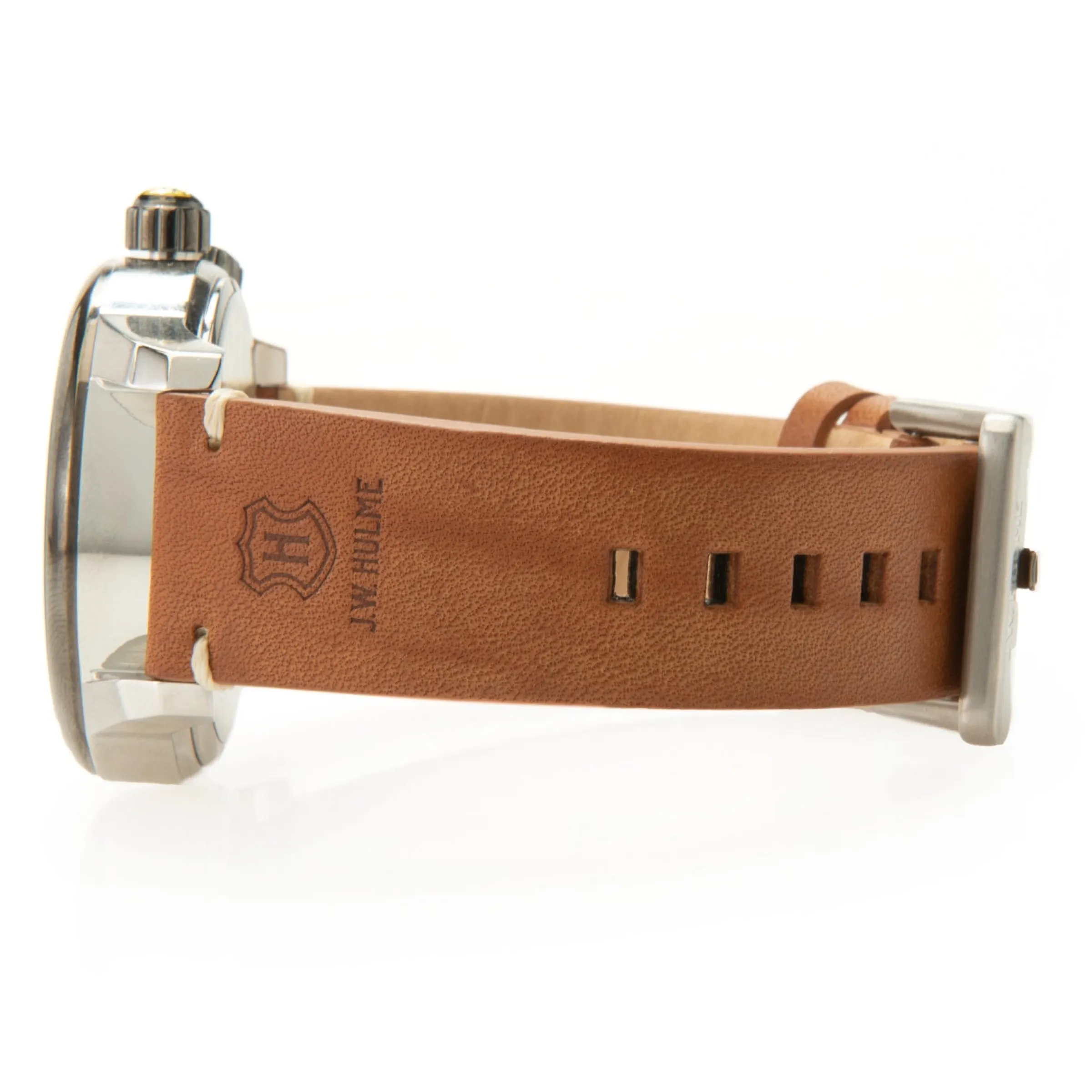 J. W. Hulme Co 43Mm Quartz Sunray Dial Leather Strap Watch Men's> Watches