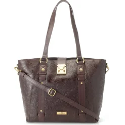 J. W. Hulme Co Reese Tooled Leather Lock Closure Tote Bag> Totes