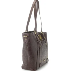 J. W. Hulme Co Reese Tooled Leather Lock Closure Tote Bag> Totes