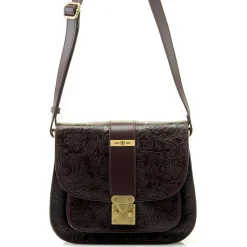 J. W. Hulme Co Reese Tooled Leather Saddle Crossbody Bag> Crossbody