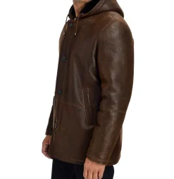J. W. Hulme Co Shearling Hooded Coat><noscript><img width=