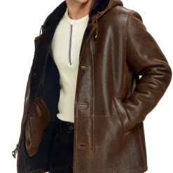 J. W. Hulme Co Shearling Hooded Coat><noscript><img width=