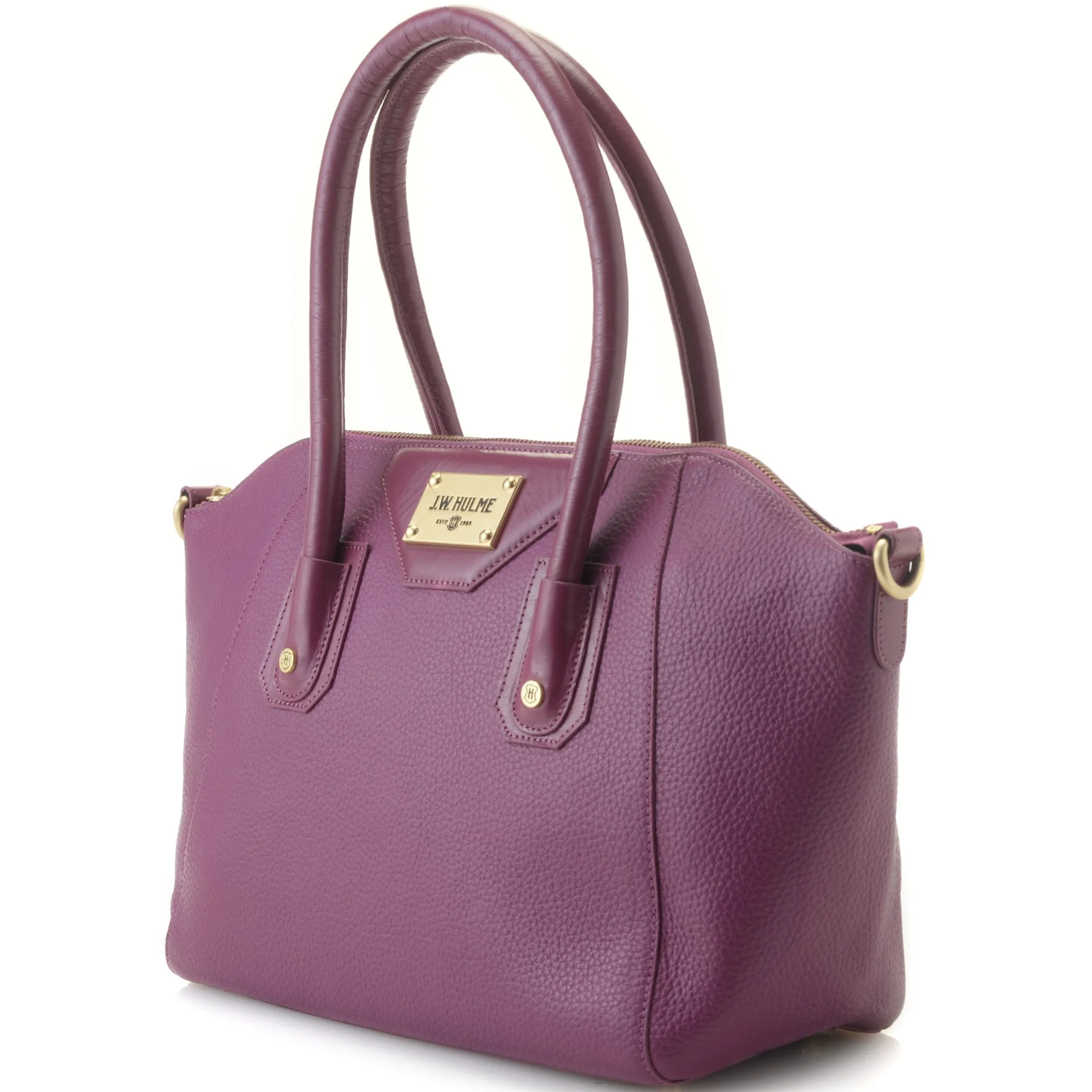 J. W. Hulme Co Skye Glazed Pebble Grain Leather Satchel> Satchels